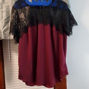 Lace trim top